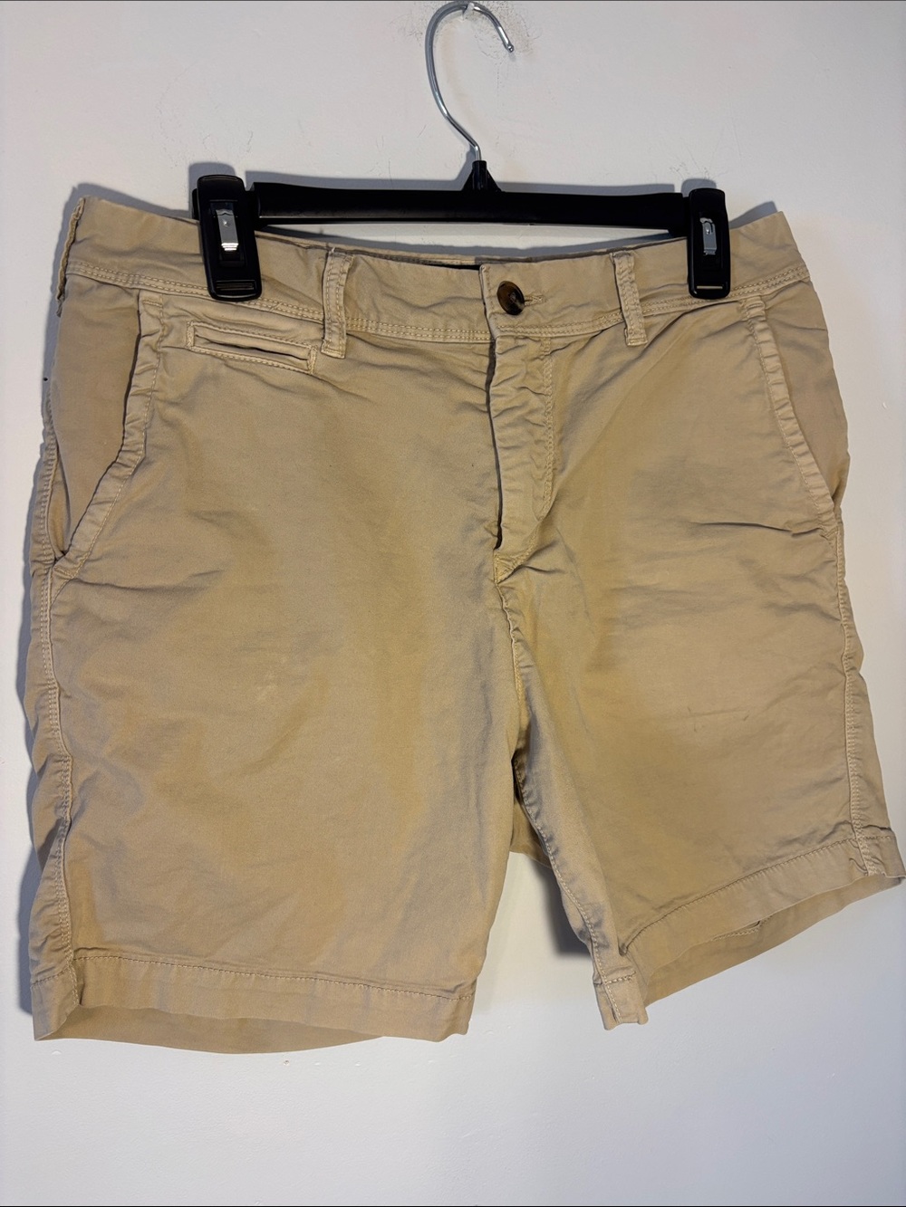 Men's Khaki Chino Shorts - Classic Casual Fit